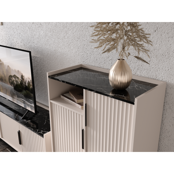 Комод Фреско KOM2D2S кашемир / темный мрамор ВМК (БРВ) Украина